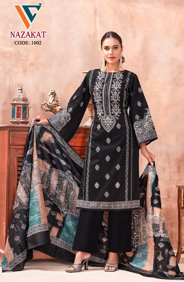 Vandana Nazakat Vol 1 Cotton Pakistani Dress Material Wholesalers In Delhi
